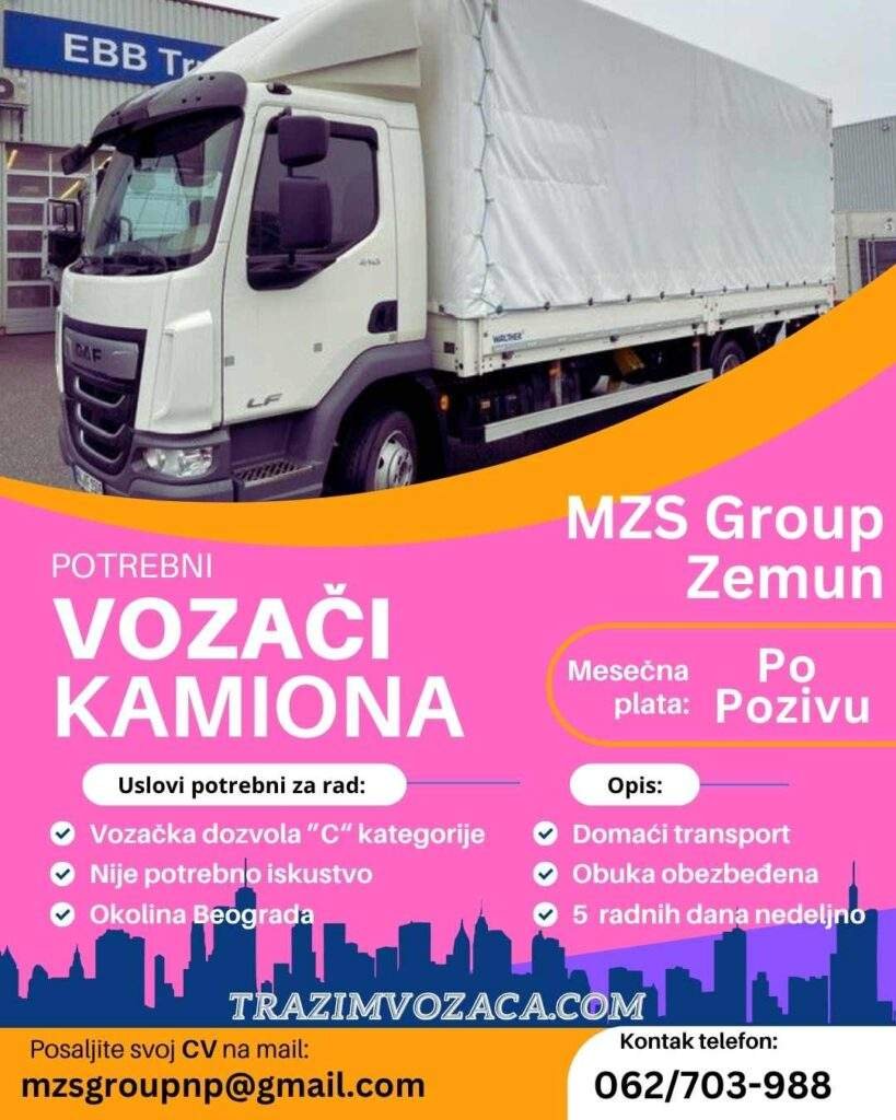 posao vozača okolina beograd mzs group