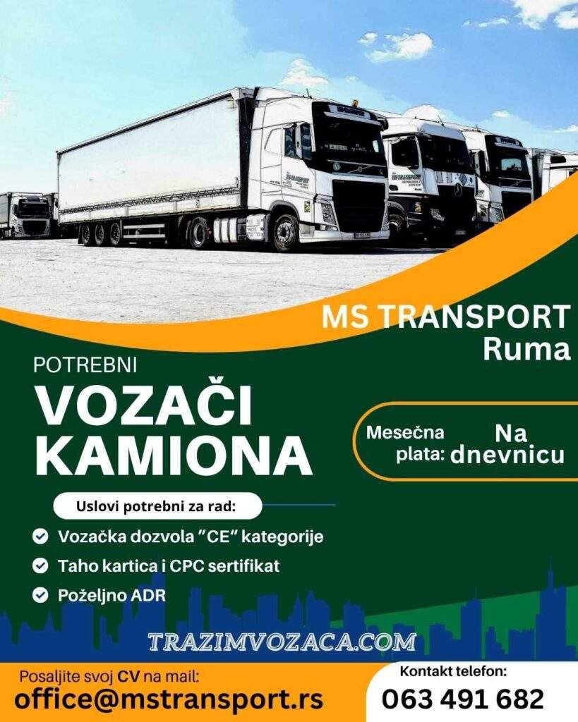 posao vozača ce kategorije ruma