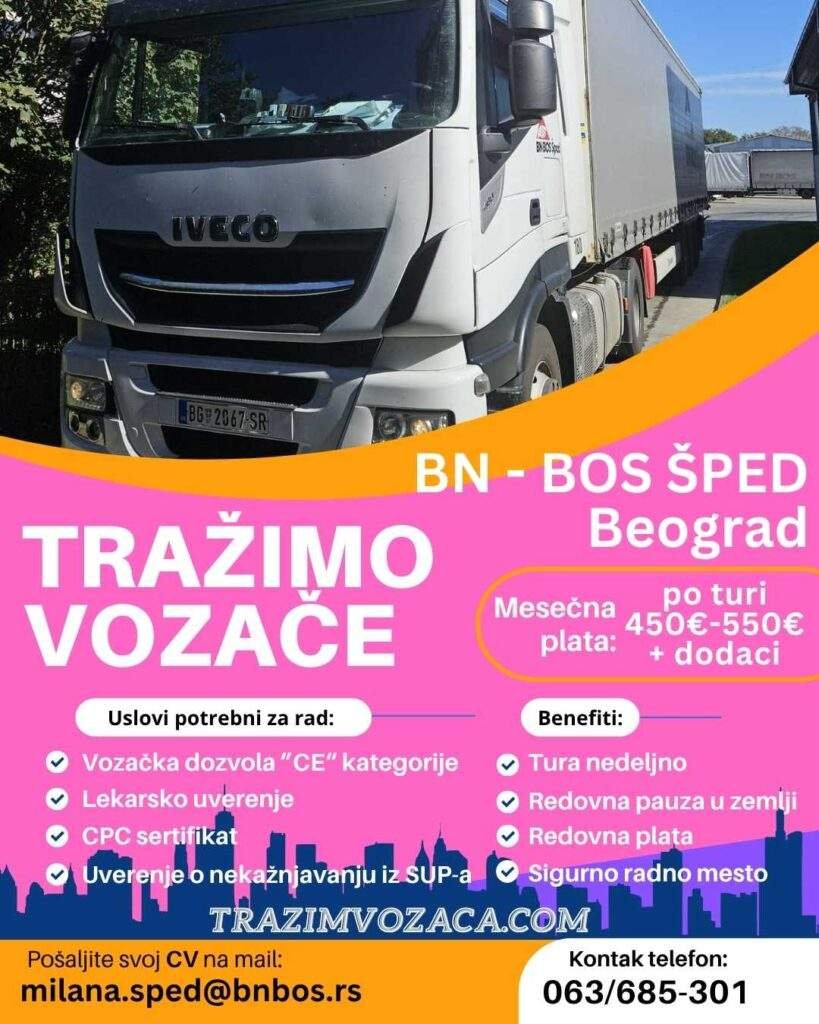 posao vozača beograd i okolina bn bos sped