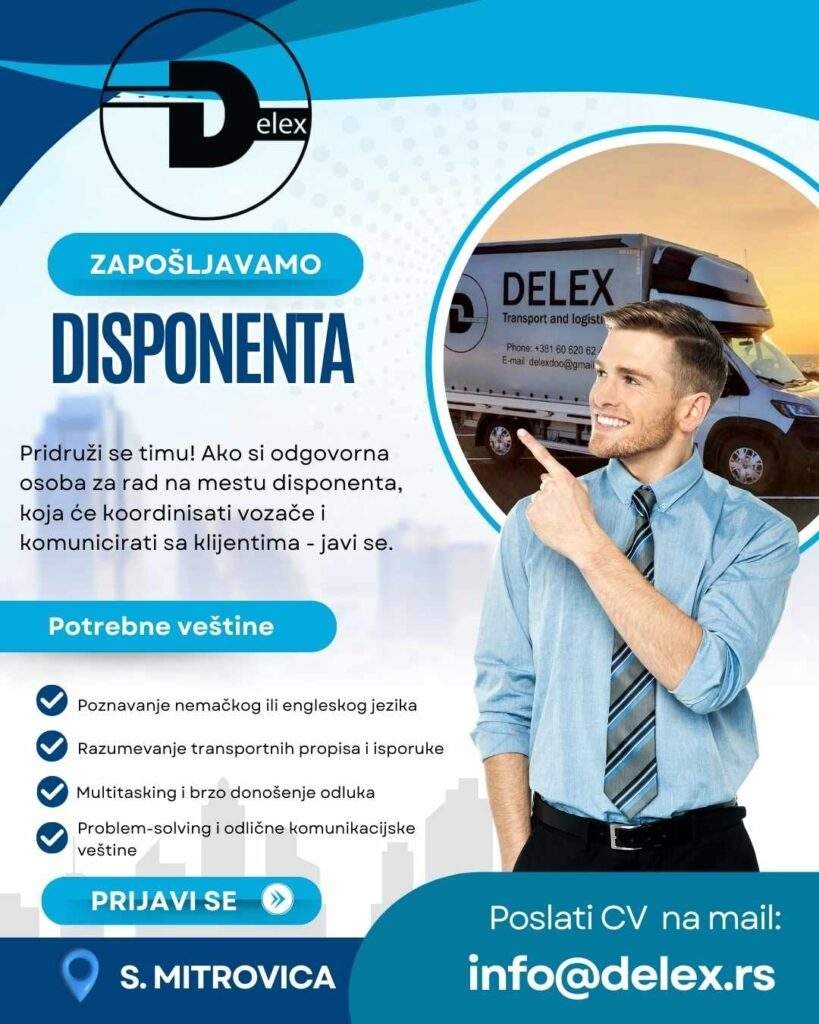 posao dispečera disponenta sremska mitrovica delex